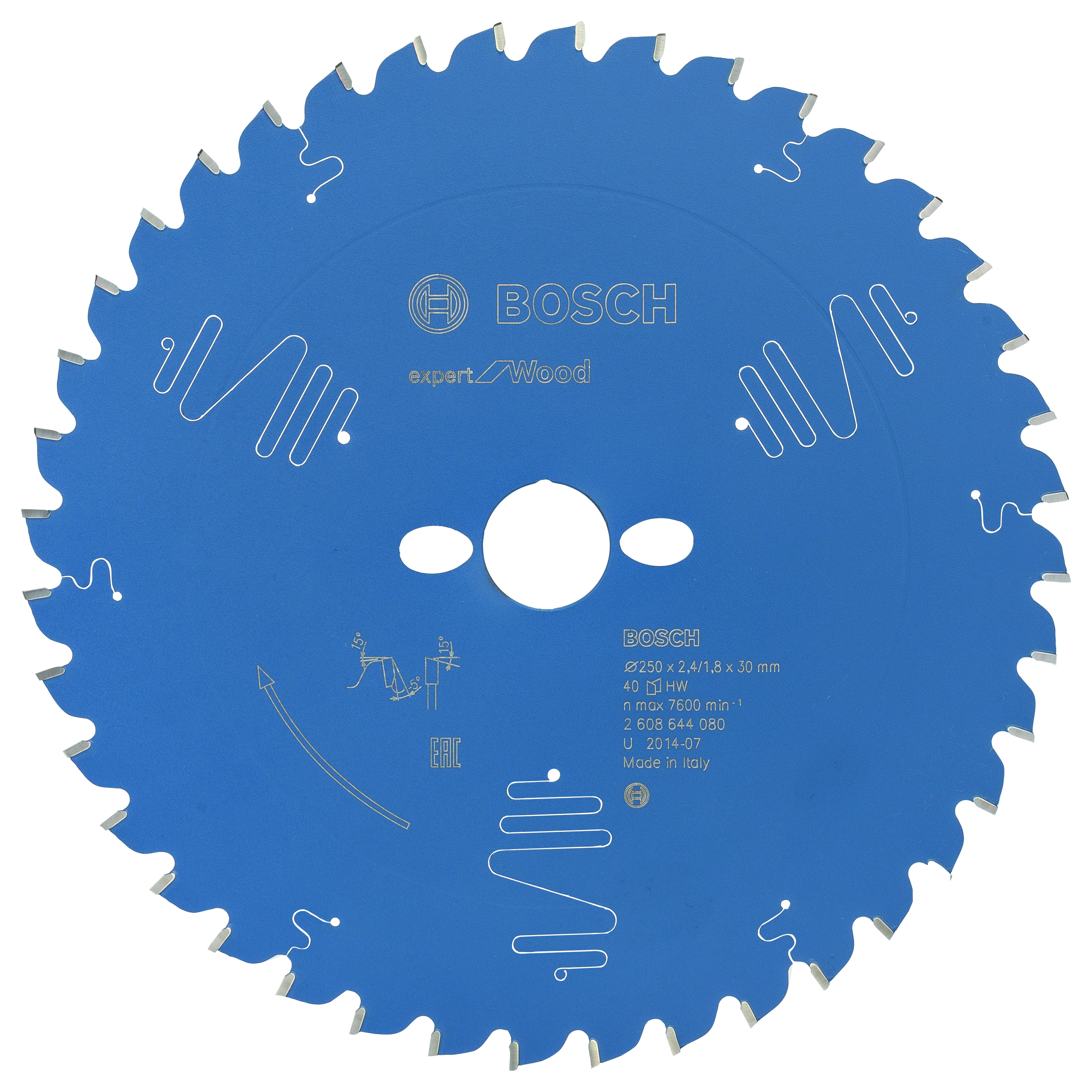 Bosch 1 blad exp wood 250x30x2,4/1,8 40t